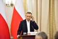 Andrzej Duda during press conference