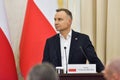Andrzej Duda during press conference