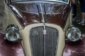 LVIV, UKRAINE - JUNE 2018: Elements of a grille of an old vintage retro car Fiat NSU