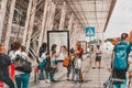 Lviv, Ukraine June 29, 2020: Lviv International Airport, meeting of passengers at the exit