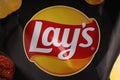 LVIV, UKRAINE - June 16, 2020: Lays chips logo Royalty Free Stock Photo