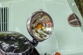 LVIV, UKRAINE - JUNE 2018: Old vintage headlight on Renault retro car Royalty Free Stock Photo