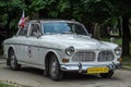 LVIV, UKRAINE - JUNE 2018: Old vintage retro Volvo car rides through the streets of the city