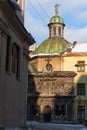 LVIV, UKRAINE - March 1, 2018. Chapel of the Boim family, Historic Centre of Lviv. Royalty Free Stock Photo