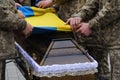 Funeral ceremony of 3 Ukrainian soldiers Kozachenko Andriy, Sarkisyan Ihor, Oliynyk Yuriy, in Lviv, Ukraine, 31 march 2022