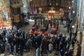 The funeral of three Ukrainian soldiers killed in battles with Russian troops