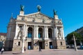 Lviv Theatre of Opera and Ballet at Old City of Lviv. a famous Historical site in Lviv, Ukraine