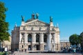 Lviv Theatre of Opera and Ballet at Old City of Lviv. a famous Historical site in Lviv, Ukraine