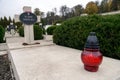 Tomb of the Unknown Soldier in Polish military cemetery Cmentarz Orlat in Lychakiv Cemetery in western ukrainian city Lviv