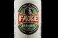 LVIV, UKRAINE - October 13, 2021: Faxe Danish beer Royalty Free Stock Photo