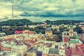 Lviv, Ukraine old city top view panorama Royalty Free Stock Photo