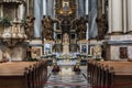 Lviv, Ukraine - September 30, 2016: Dominican cathedral.The interior of the Catholic Church Royalty Free Stock Photo
