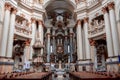 Lviv, Ukraine - September 30, 2016: Dominican cathedral.The interior of the Catholic Church Royalty Free Stock Photo