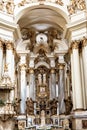 Lviv, Ukraine - September 30, 2016: Dominican cathedral.The interior of the Catholic Church Royalty Free Stock Photo