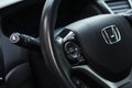 Lviv, Ukraine - September 1, 2021: Honda Civic interior with dashboard panel
