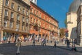 LVIV, UKRAINE - SEPTEMBER 07, 2016: Lviv City With Local Architecture and People.