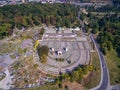 LVIV, UKRAINE - SEPTEMBER 11, 2016: Lviv Lychakiv Cemetery and Polish Orlat Cemetery.