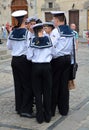 Young navy Ukrainian cadets