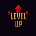 Lvl up new level logo Royalty Free Stock Photo