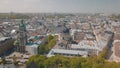 Lvov, Ukraine. Aerial City Lviv, Ukraine. Panorama of the old town. Dominican Royalty Free Stock Photo