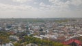 Lvov, Ukraine. Aerial City Lviv, Ukraine. Panorama of the old town. Dominican Royalty Free Stock Photo