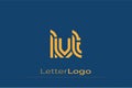 LVT Creative Unique Modern Letter Logo Design. Elegant Monogram Logo Design with Decorative Elements and Typography Royalty Free Stock Photo