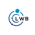 LWB letter technology logo design on white background. LWB creative initials letter IT logo concept. LWB letter design