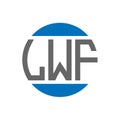 LWF letter logo design on white background. LWF creative initials circle logo concept. LWF letter design Royalty Free Stock Photo