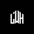 LWH letter logo design on BLACK background. LWH creative initials letter logo concept. LWH letter design.LWH letter logo design on