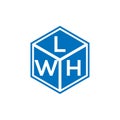 LWH letter logo design on black background. LWH creative initials letter logo concept. LWH letter design