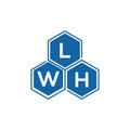 LWH letter logo design on white background. LWH creative initials letter logo concept. LWH letter design