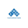 LWH letter logo design on white background. LWH creative initials letter logo concept. LWH letter design Royalty Free Stock Photo