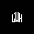 LWK letter logo design on BLACK background. LWK creative initials letter logo concept. LWK letter design.LWK letter logo design on Royalty Free Stock Photo