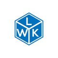 LWK letter logo design on black background. LWK creative initials letter logo concept. LWK letter design Royalty Free Stock Photo