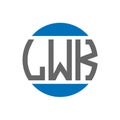 LWK letter logo design on white background. LWK creative initials circle logo concept. LWK letter design Royalty Free Stock Photo