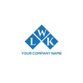 LWK letter logo design on white background. LWK creative initials letter logo concept. LWK letter design Royalty Free Stock Photo