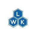 LWK letter logo design on white background. LWK creative initials letter logo concept. LWK letter design Royalty Free Stock Photo