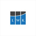 LWK letter logo design on WHITE background. LWK creative initials letter logo concept. LWK letter design Royalty Free Stock Photo