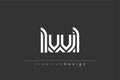 LWL Creative Unique Modern Letter Logo Design. Elegant Monogram Logo Design with Decorative Elements and Typography Royalty Free Stock Photo