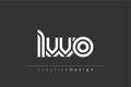 LWO Creative Unique Modern Letter Logo Design. Elegant Monogram Logo Design with Decorative Elements and Typography Royalty Free Stock Photo