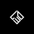 LWO letter logo design on black background. LWO creative initials letter logo concept. LWO letter design Royalty Free Stock Photo