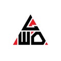 LWO triangle letter logo design with triangle shape. LWO triangle logo design monogram. LWO triangle vector logo template with red Royalty Free Stock Photo