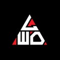 LWO triangle letter logo design with triangle shape. LWO triangle logo design monogram. LWO triangle vector logo template with red Royalty Free Stock Photo