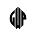 LWP circle letter logo design with circle and ellipse shape. LWP ellipse letters with typographic style. The three initials form a Royalty Free Stock Photo