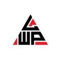 LWP triangle letter logo design with triangle shape. LWP triangle logo design monogram. LWP triangle vector logo template with red Royalty Free Stock Photo