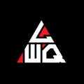 LWQ triangle letter logo design with triangle shape. LWQ triangle logo design monogram. LWQ triangle vector logo template with red Royalty Free Stock Photo