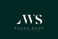LWS abstract letter logo design Royalty Free Stock Photo