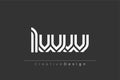 LWW Creative Unique Modern Letter Logo Design. Elegant Monogram Logo Design with Decorative Elements and Typography Royalty Free Stock Photo