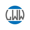 LWW letter logo design on white background. LWW creative initials circle logo concept. LWW letter design Royalty Free Stock Photo