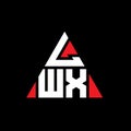 LWX triangle letter logo design with triangle shape. LWX triangle logo design monogram. LWX triangle vector logo template with red Royalty Free Stock Photo